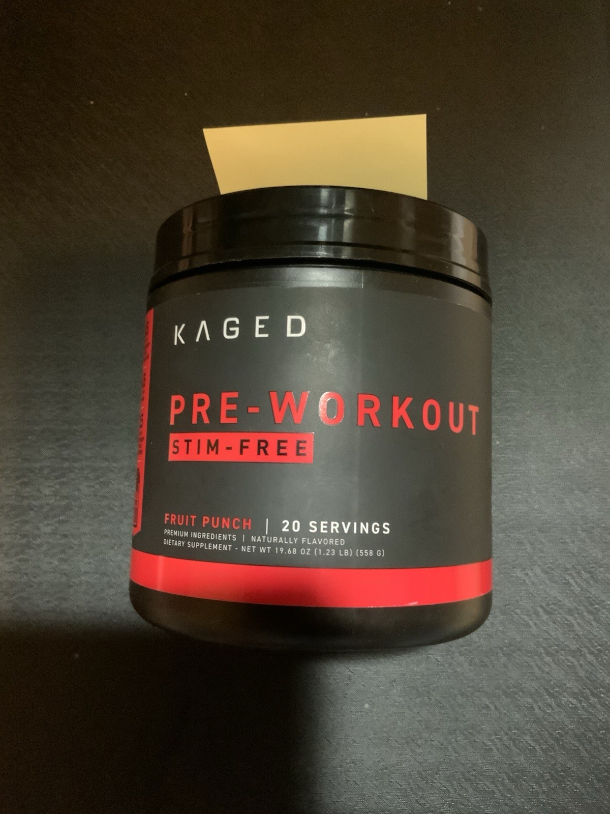 KAGED Pre-Workout Stim- Free Fruit Punch 1.23 lb (558g) SEALED New Exp 02/2027