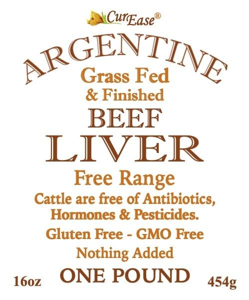 CurEase Argentine Grass Feed Beef Liver Powder Undefatted 1 Pound (Pack of 1)