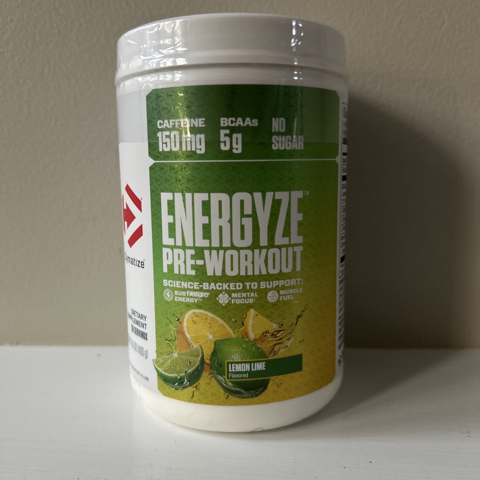 Dymatize Energyze Pre-Workout Lemon Lime 30 Servings 14.1 oz BBD 02/27