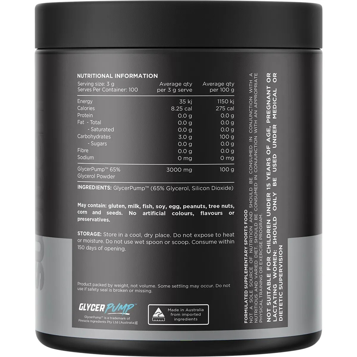 New Switch Nutrition Glycerol 300g 65% Glycerol Powder
