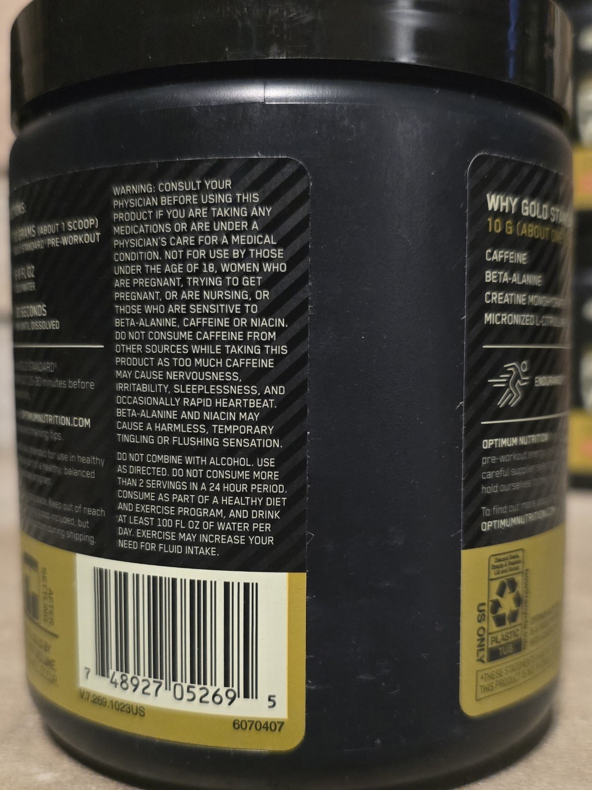 SEALED 4- PACK Optimum Nutrition Gold Standard Pre-Workout Fruit Punch flavored