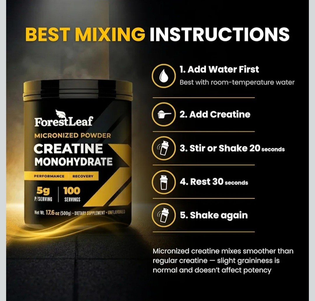 ForestLeaf Micronized Creatine Monohydrate Powder 100 Servings EXP 12/28 NEW