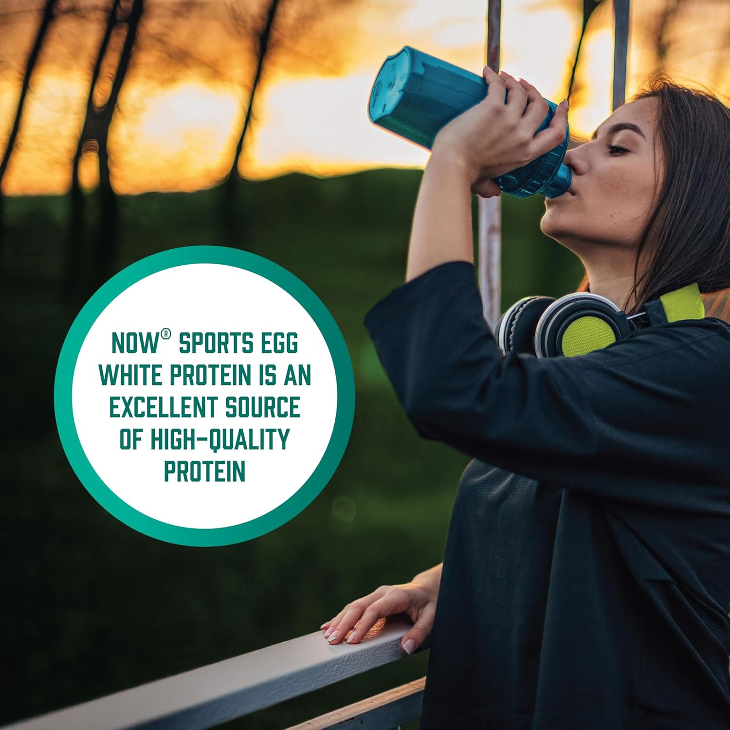 NOW Sports Nutrition, Egg White Protein, 20 G with Bcaas, Creamy Vanilla Powder,