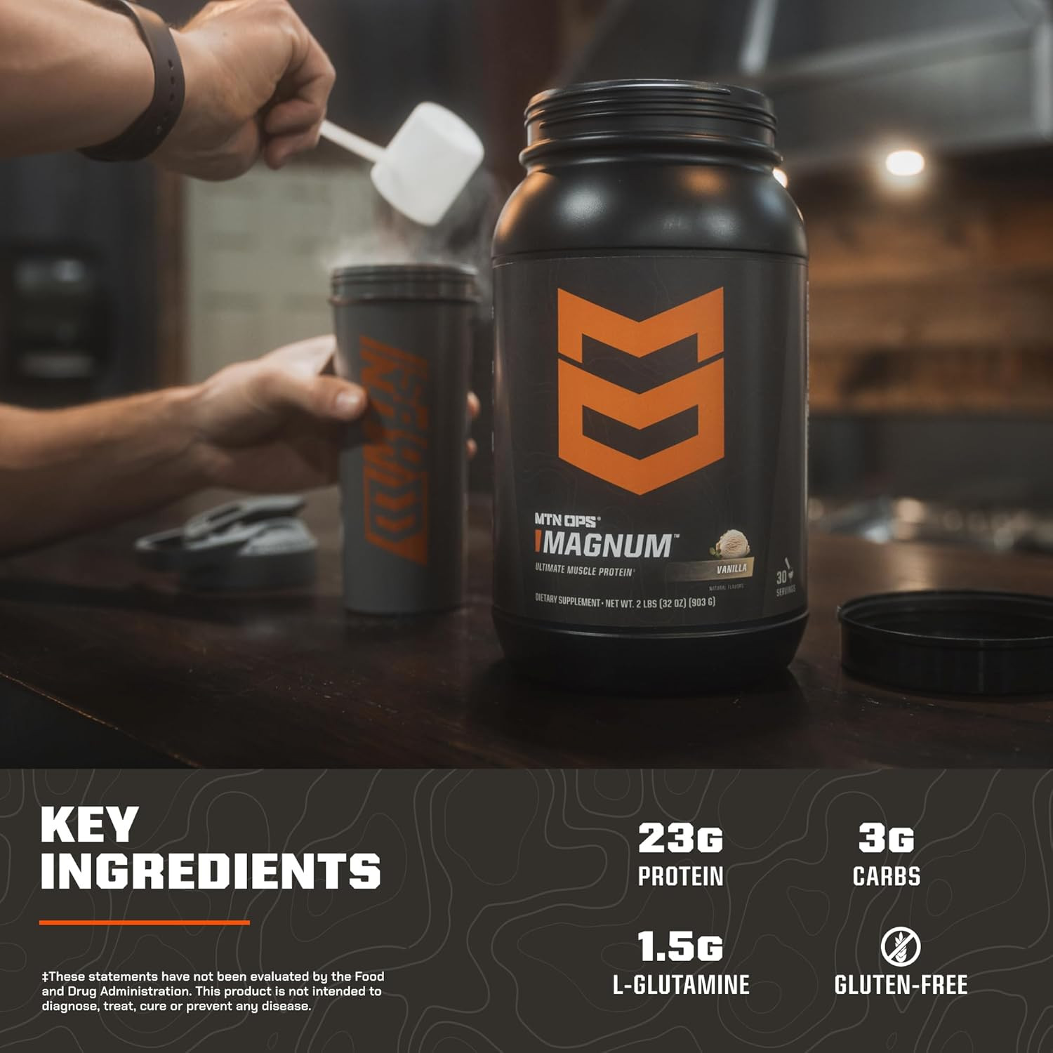 Magnum Protein Powder 23G Protein per Serving Whey Protein Blend with Bcaas Low