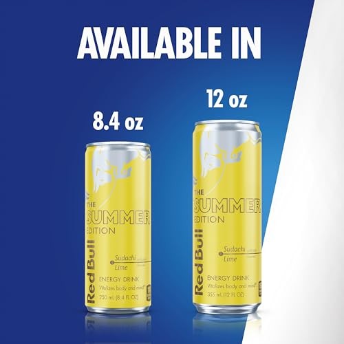 Summer Edition Energy Drink, with 80mg 8.4 Fl Oz, 24pk, (6×4) Sudachi Lime