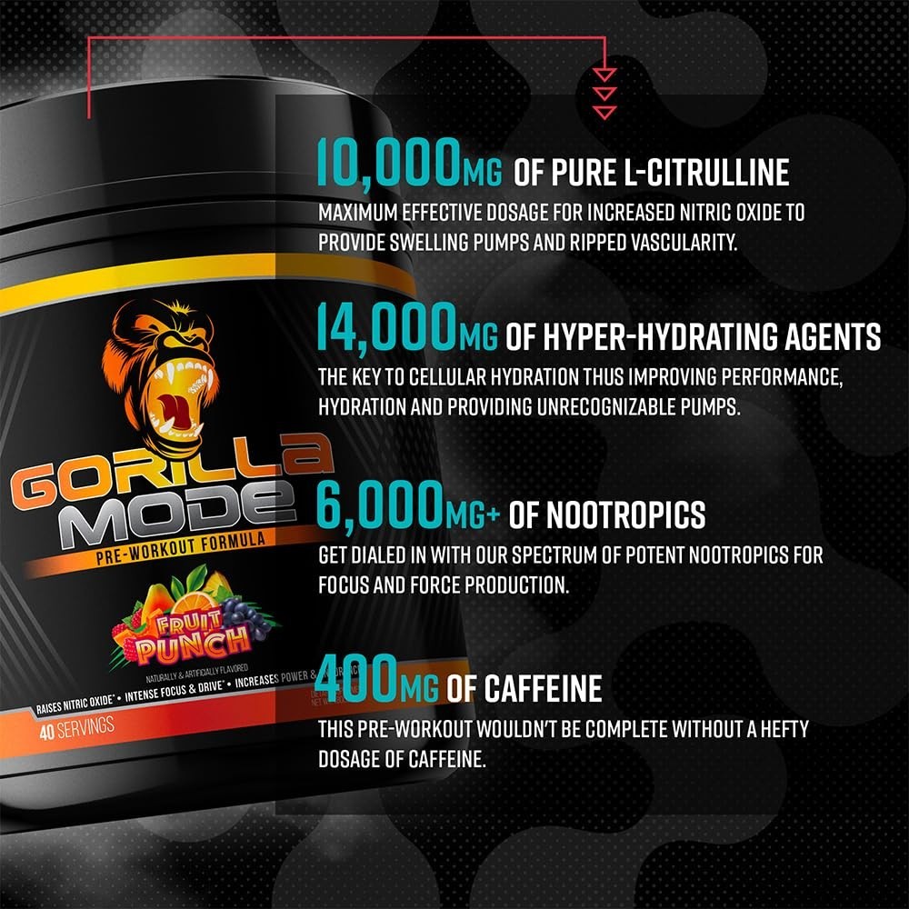 Pre Workout Supplement – Massive Pumps, Laser Focus, Energy Boost – 800g Rainbow