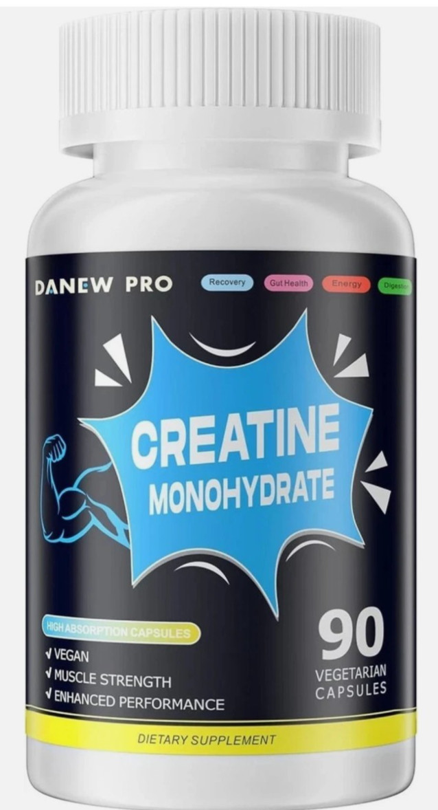 DANEW Pro Creatine Monohydrate 2500mg Capsules, 90 Count