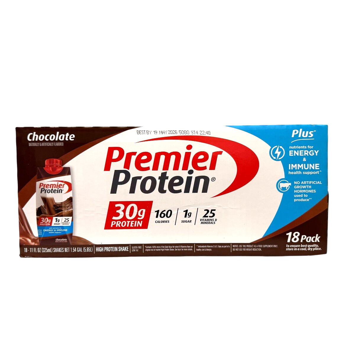 Premier Protein Shake 18 PACK Chocolate 30g High Protein 11 Oz Ea Energ BB:5/26+