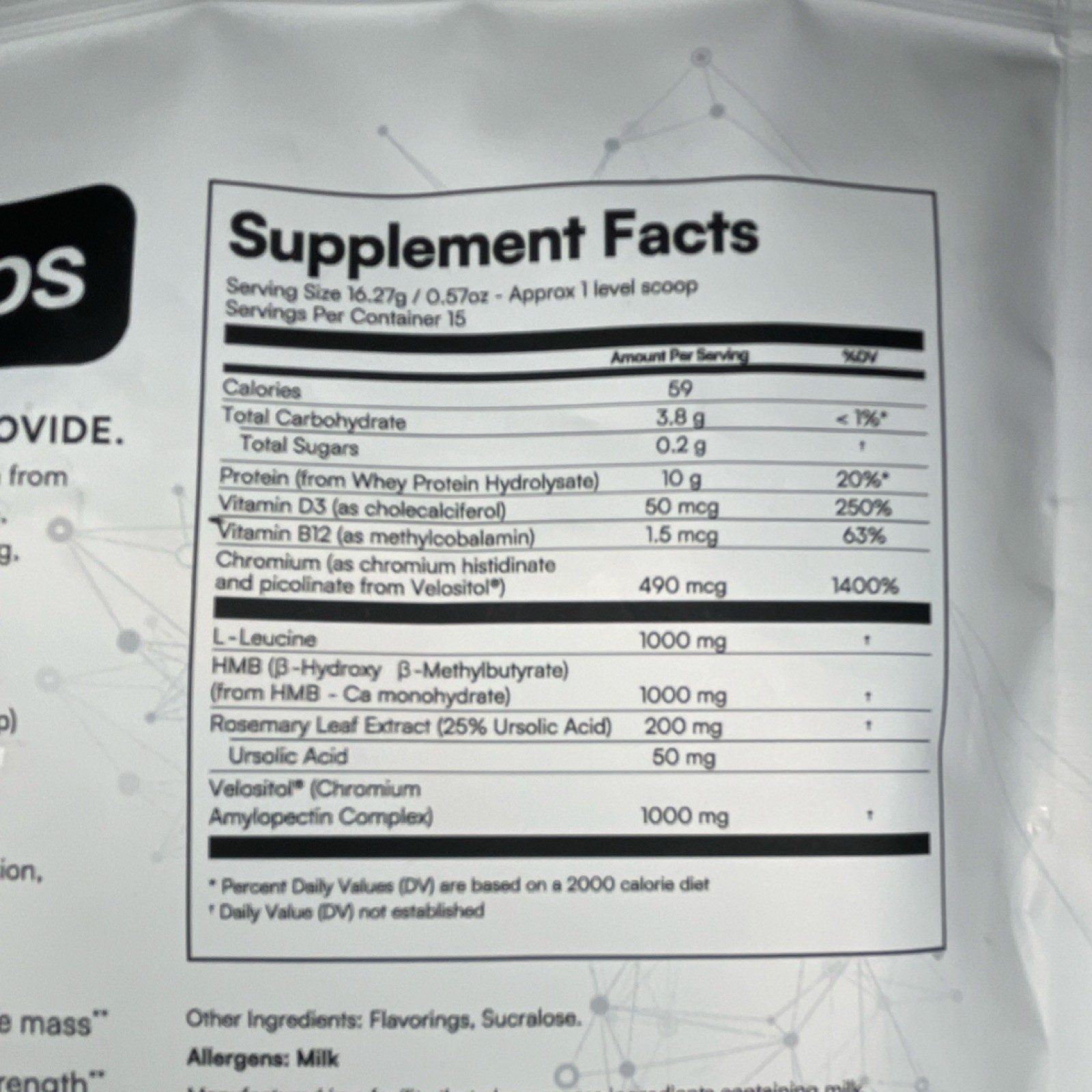ApexLabs Muscle Defense High Protein Whey Powder, Vanilla Flavor 244g