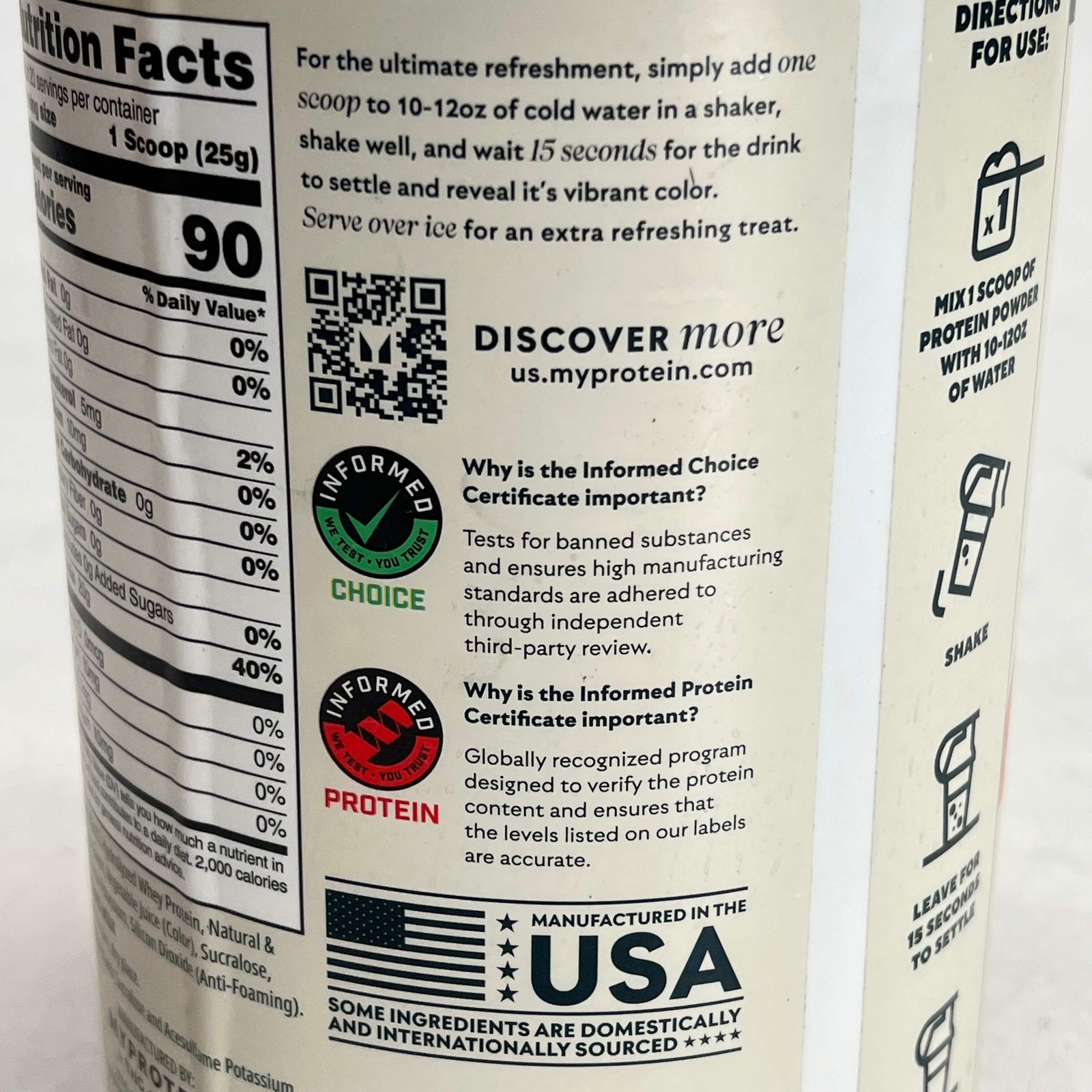 MY PROTEIN Clear Whey Isolate Strawberry Zero Sugar 20g Protein 1.1 Lb BB 02/27