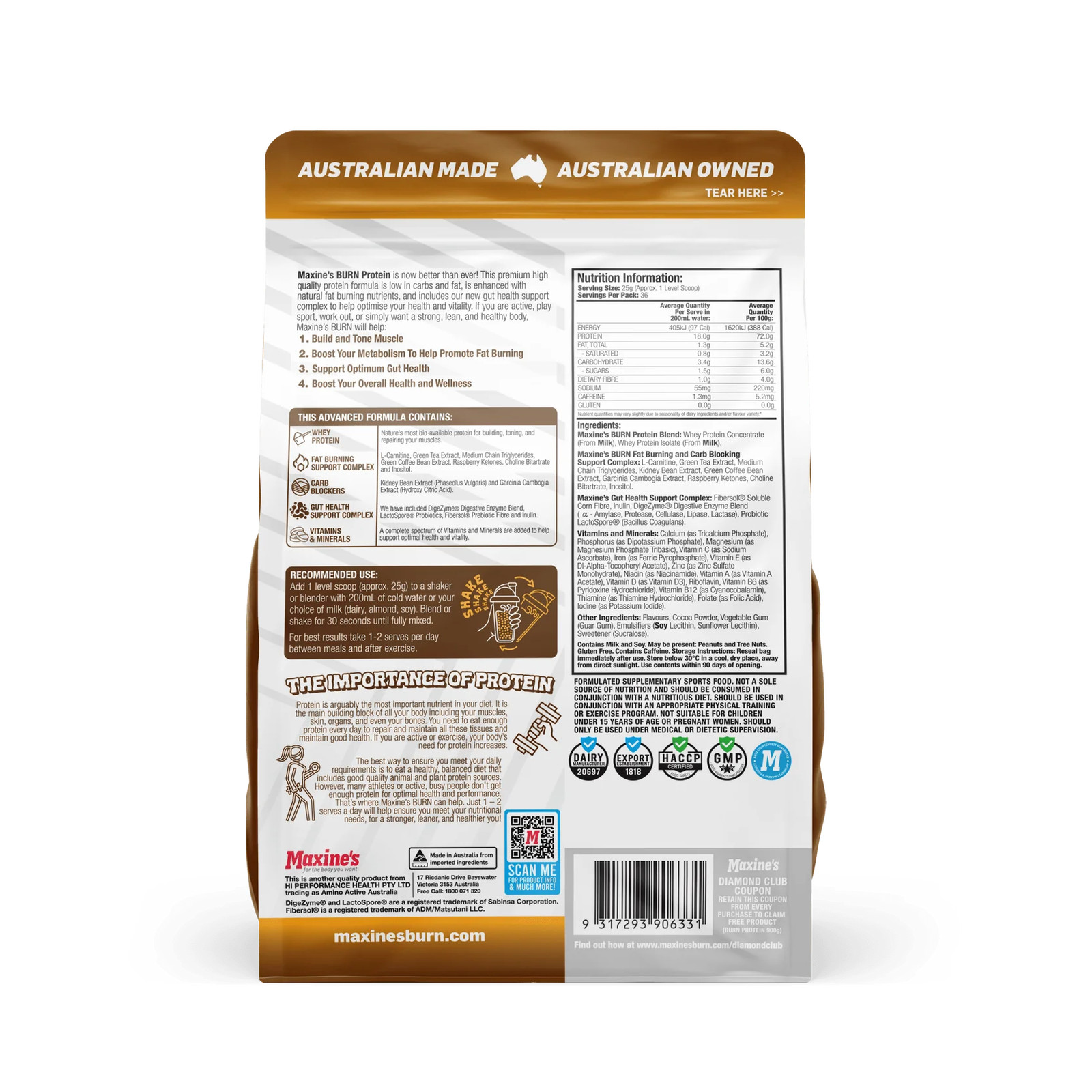Maxines Burn Protein by Maxines