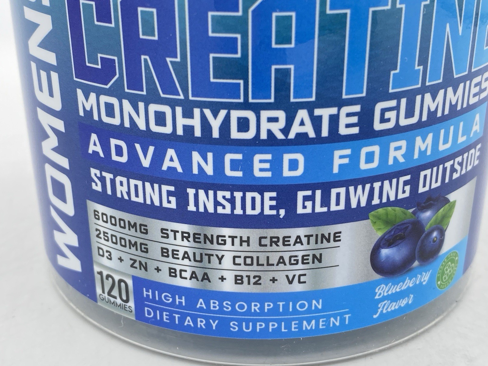 Cnthdi Creatine Monohydrate Gummies Blueberry Gluten-Free Soy-Free 6000mg 120 Ct