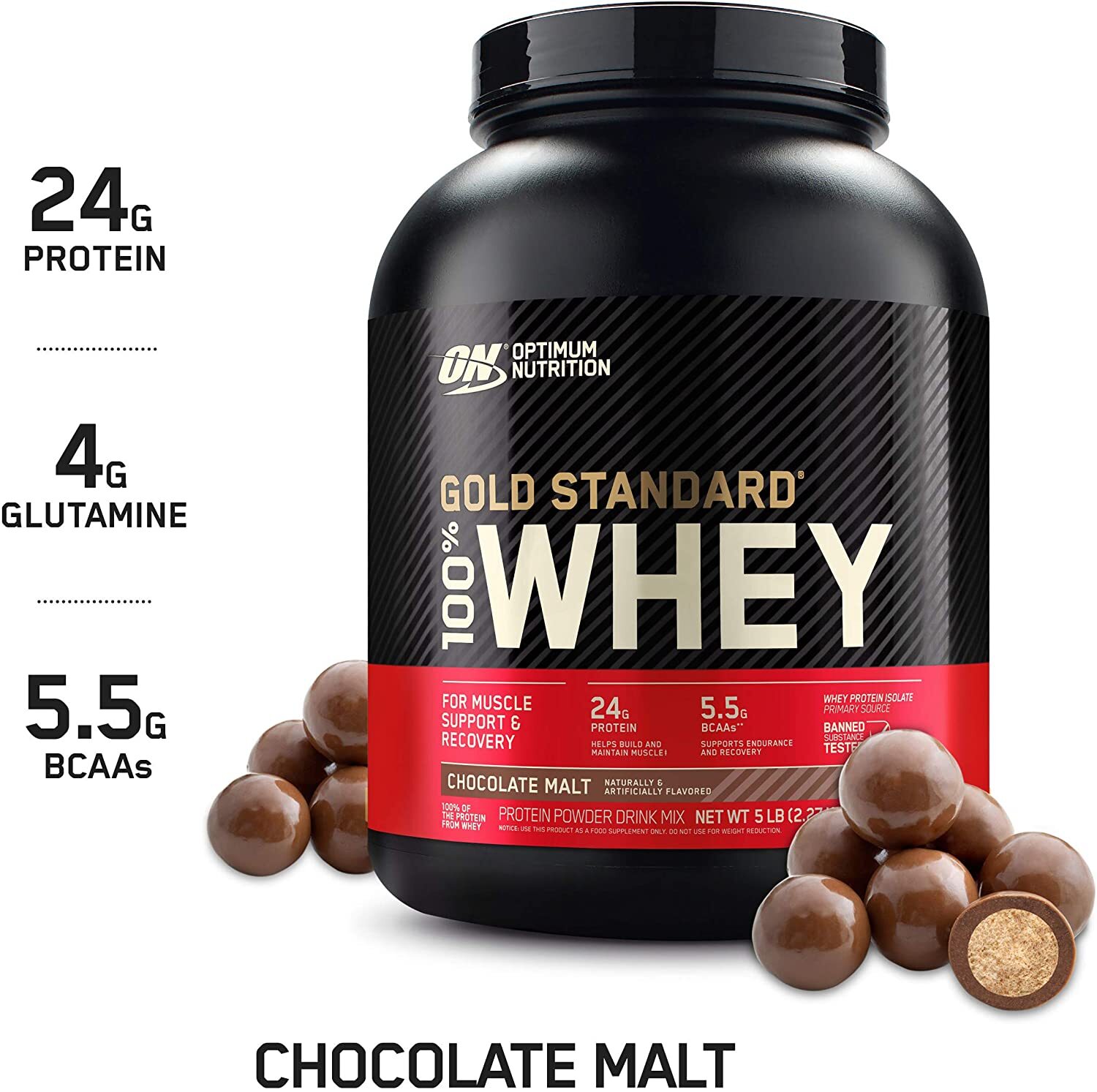 Optimum Nutrition, Gold Standard 100% Whey Protein Powder