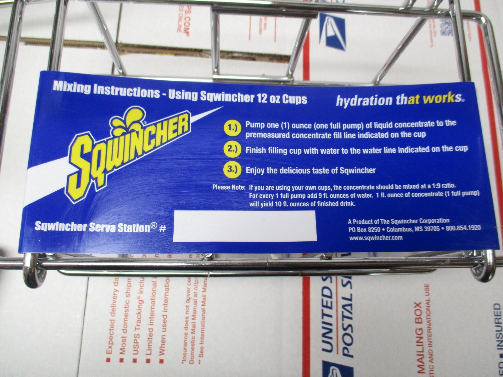 NEW SQWINCHER SERVASTATION WIRE BASKET HOLDS 2 BOTTLES WALL MOUNT CHROME STEEL