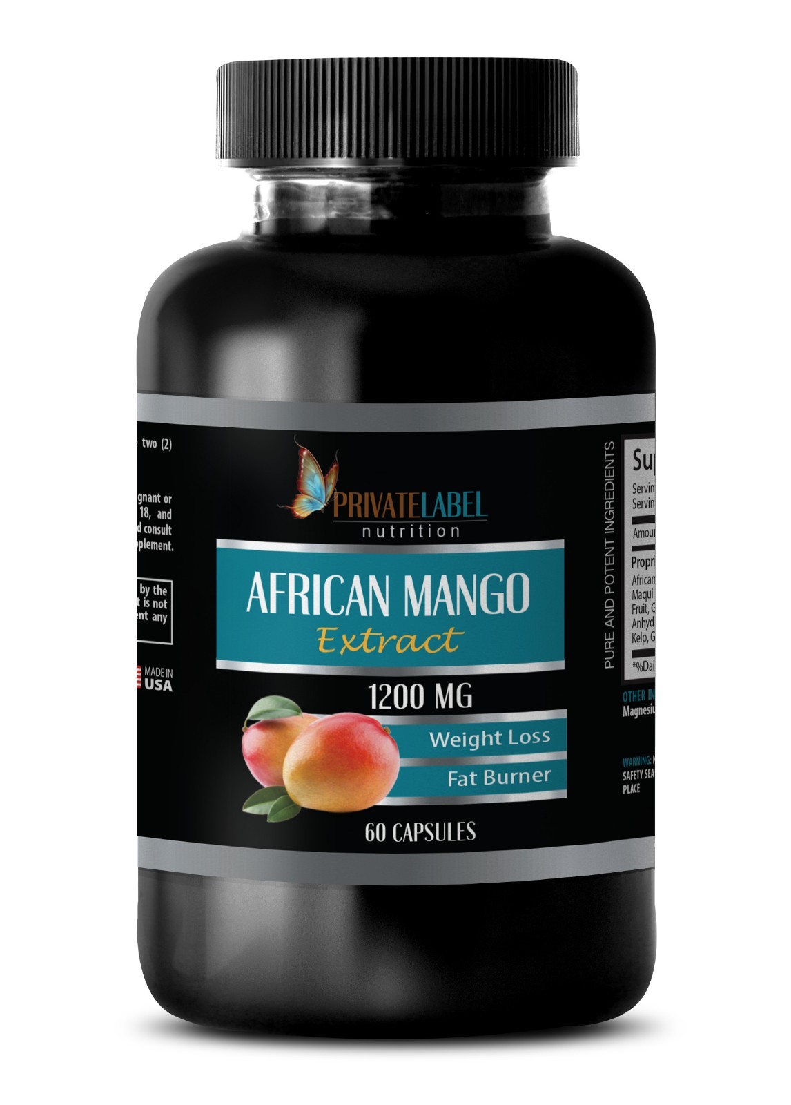 Fat burner and appetite suppressant women AFRICAN MANGO 1200mg weight loss 1Bot