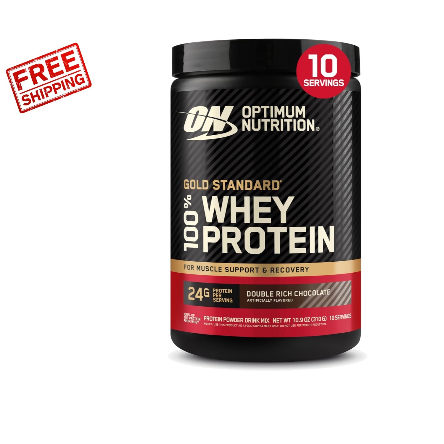 Gold Standard 100% Whey Protein Powder, Double Rich Chocolate, 0.68 Pound Pac…