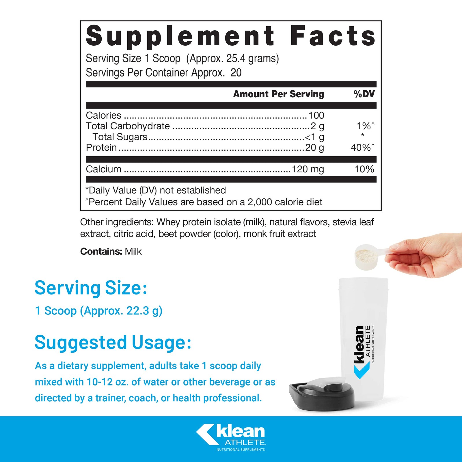 Klean Athlete Klean Isolate | Whey Protein Isolate to Enhance Daily Protein a…