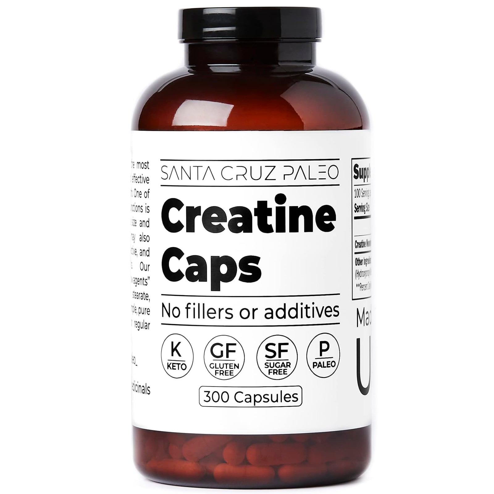 Santa Cruz Paleo Creatine Capsules, Supports Muscle 300 Count (Pack of 1)