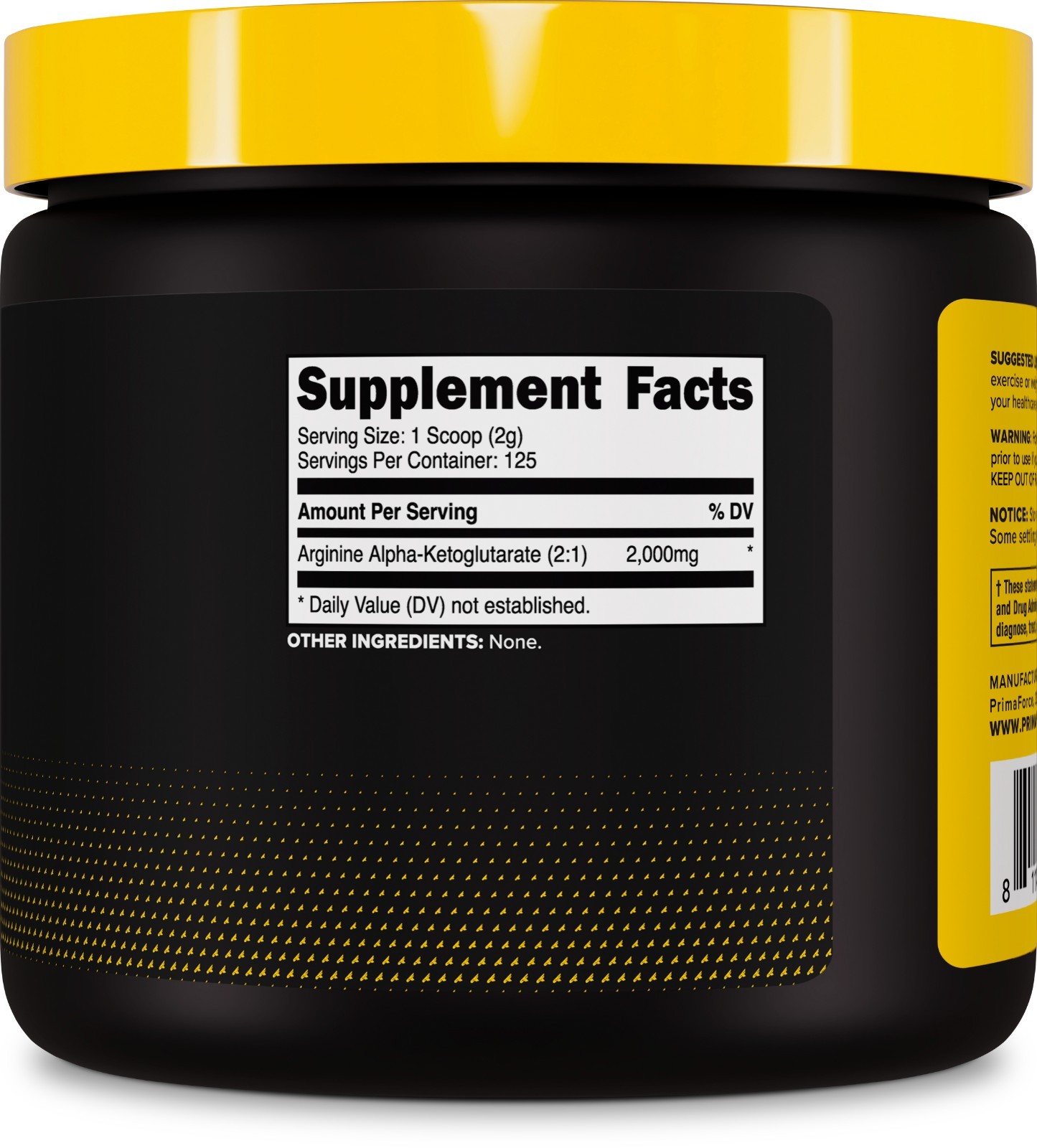 PrimaForce AAKG Arginine Powder, 250 grams (L-Arginine and Alpha-Ketoglutarate)