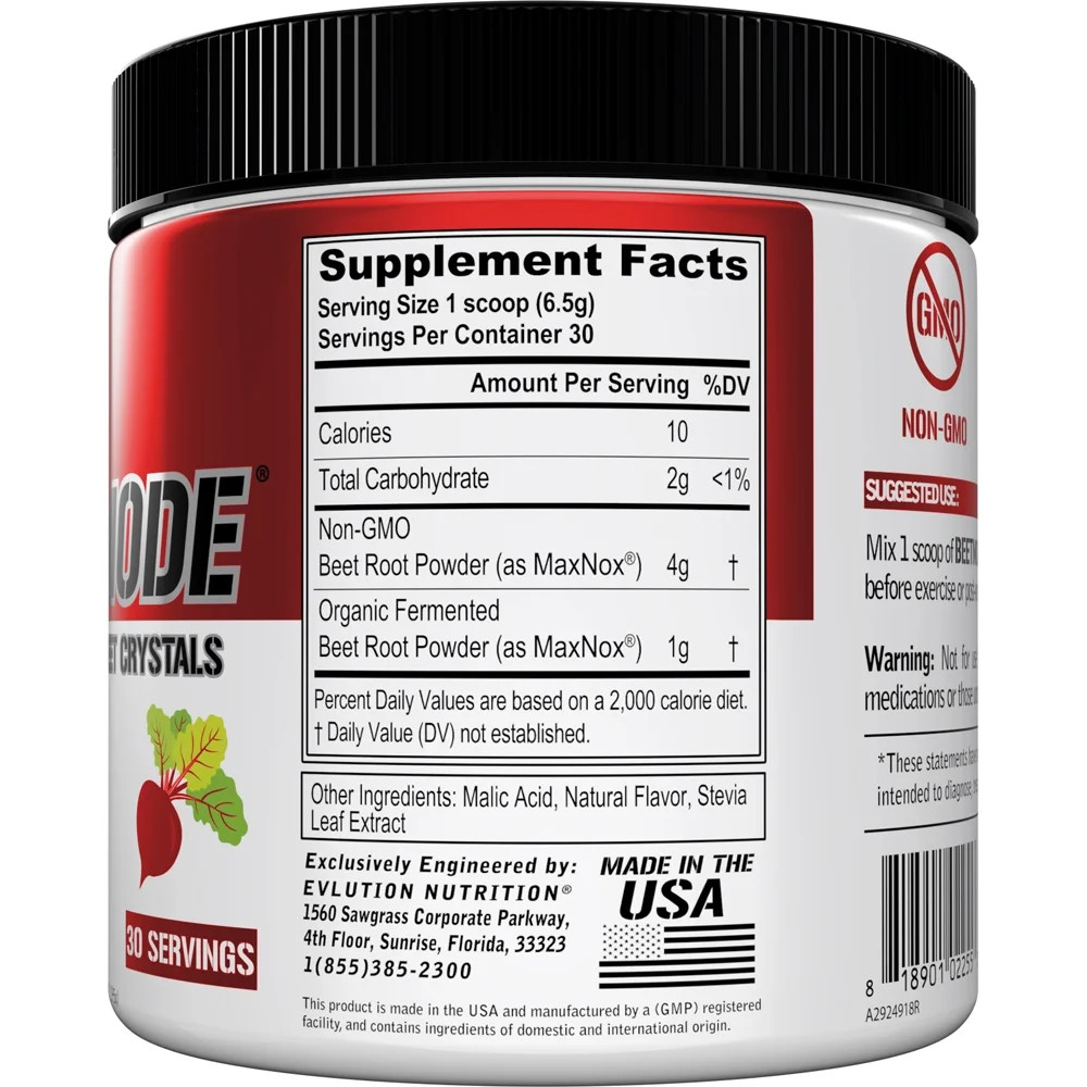 Beetmode Beet Root Powder Nitric Oxide Booster for Enhanced Energy and Pumps – P