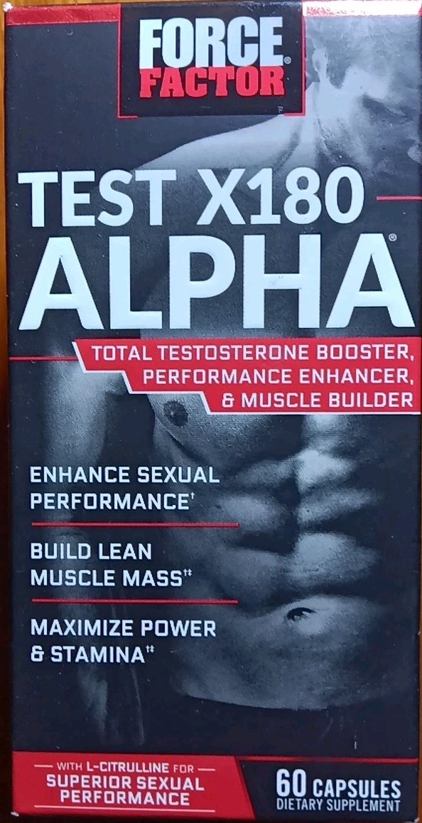 2 FORCE FACTOR TEST X180 ALPHA TOTAL TEST BURN FAT SUPPLEMENT 60 X2 120 CAPSULES