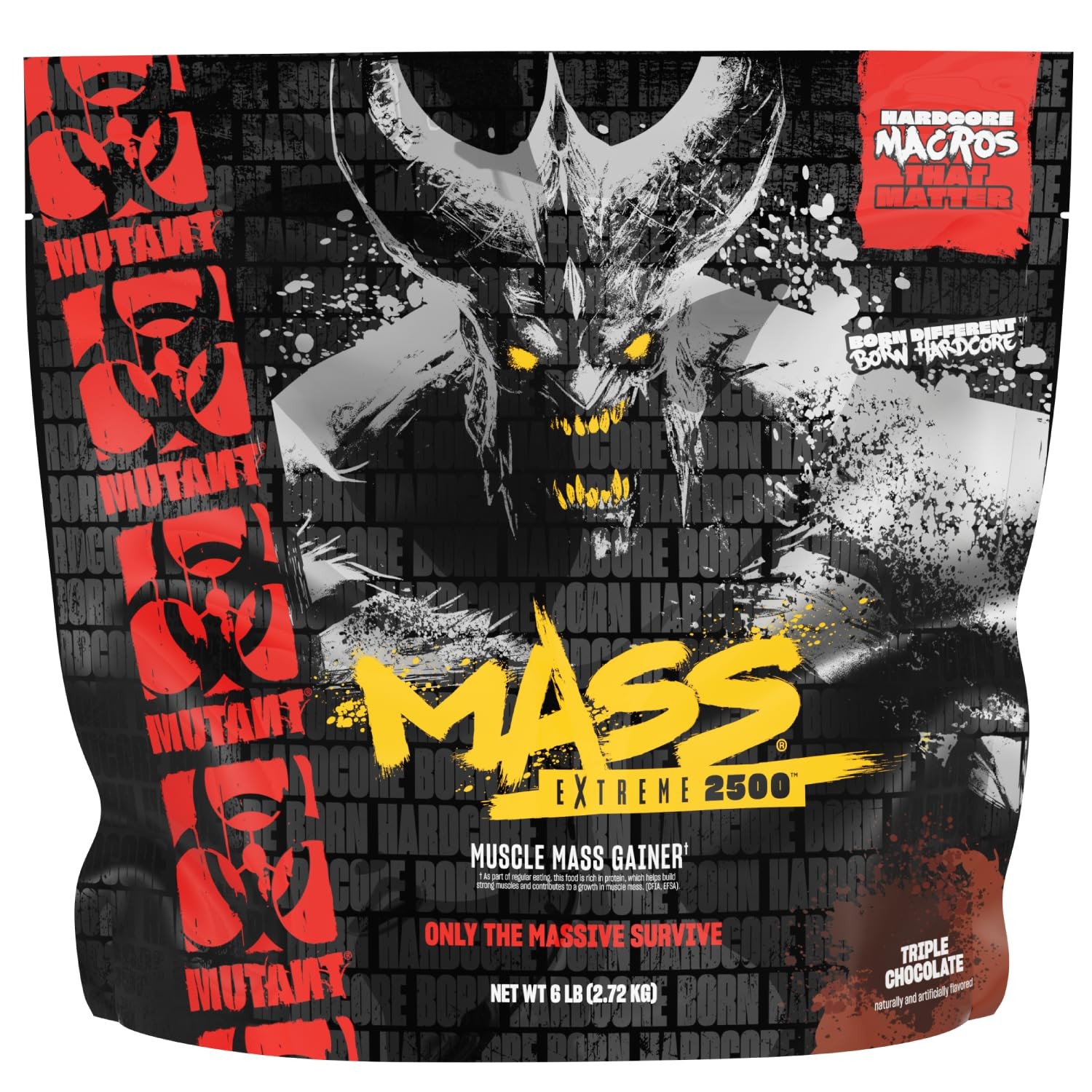 Mass Gainer Whey Protein Powder 2500 High Calorie Triple Chocolate 6 lbs