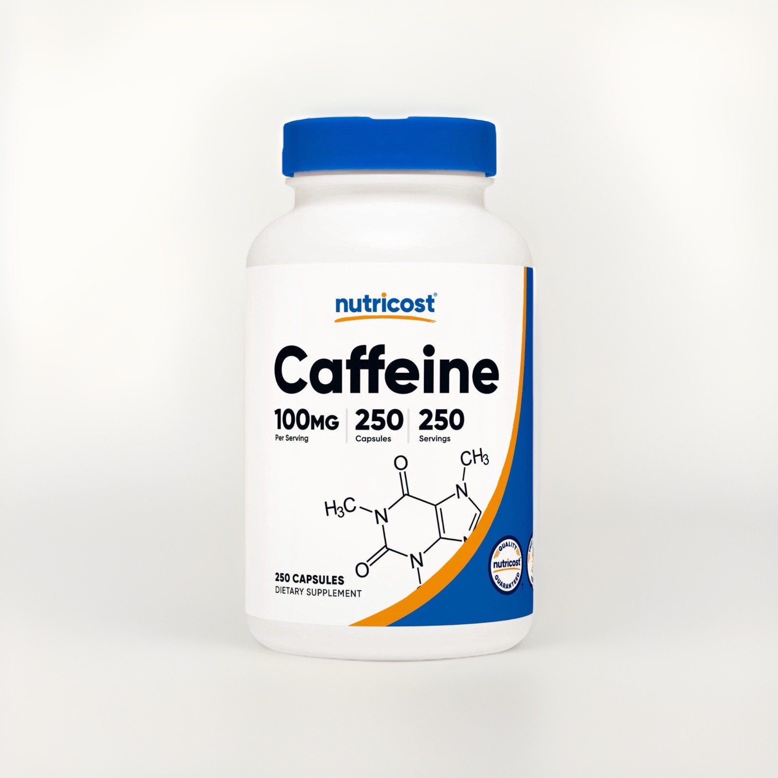 Nutricost Caffeine Pills 100mg Per Serving, 250 Capsules