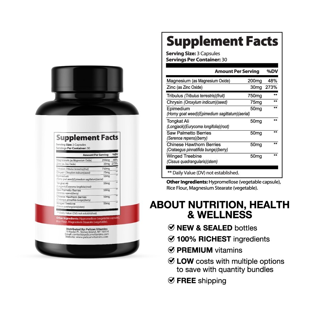 Boost Up- Bodybuilding & Men’s Health Support- 4 Bottles- 360 Capsules