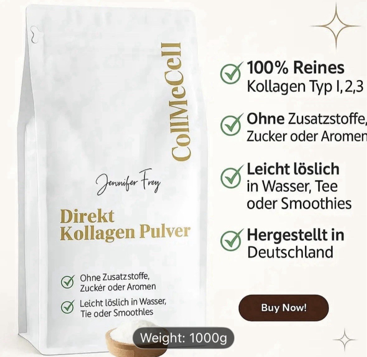 1000g Collagen Peptides Bioactive Premium Collagen Hydrolysate, Skin, Joints