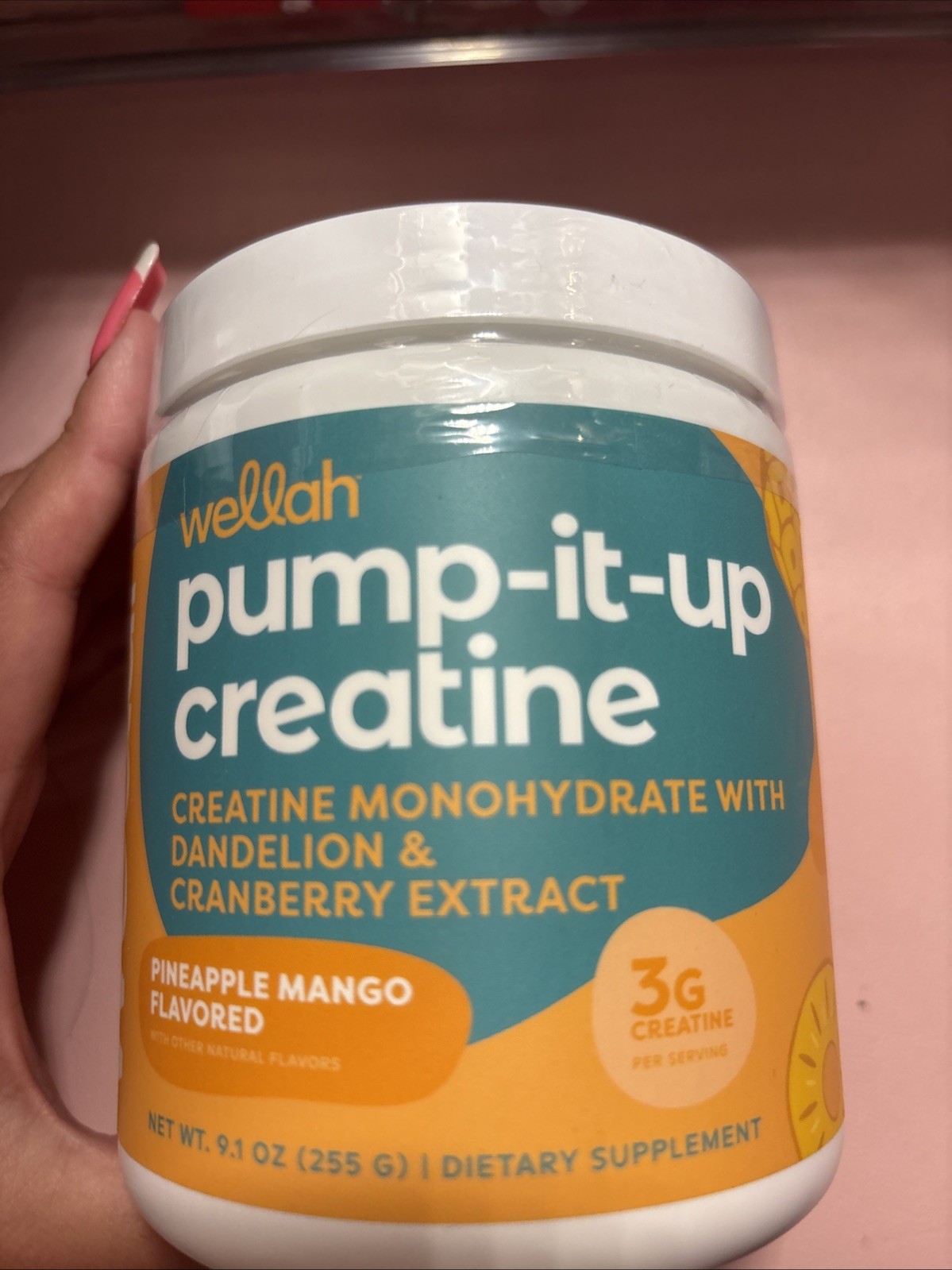 Wellah Pump-it-up Creatine Pineapple Mango Flavored 9.1 Oz