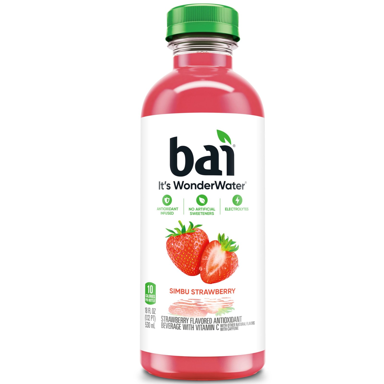 Antioxidant Infused Water Beverage, Simbu Strawberry, 18 Fluid Ounce Bottle, …