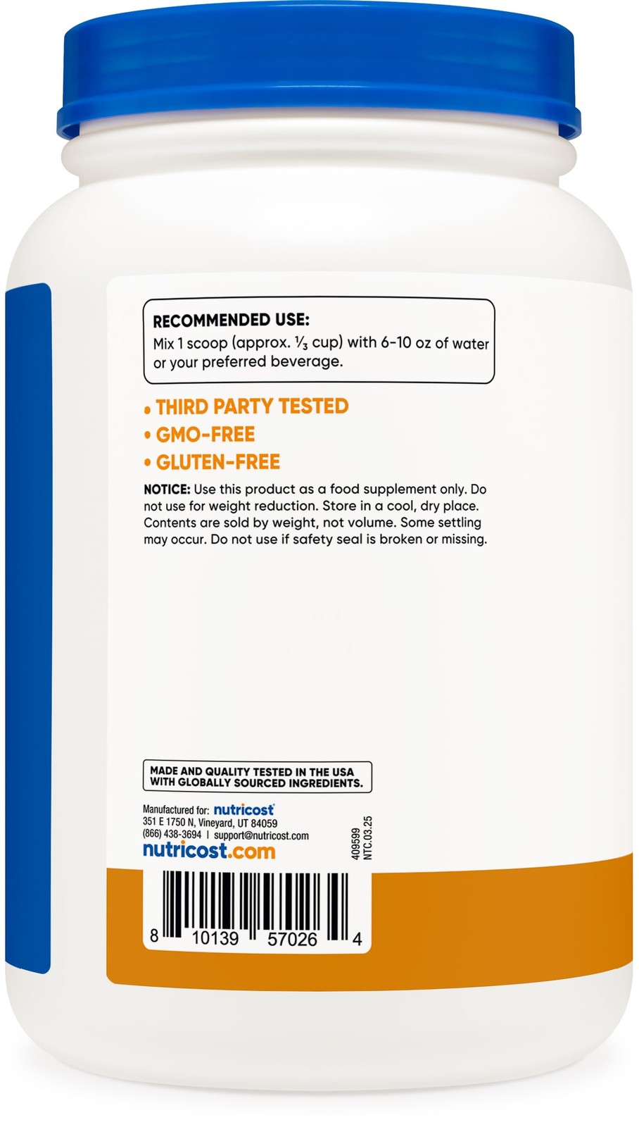 Nutricost Grass-Fed Whey Protein Isolate, Chocolate Peanut Butter, 2LBS, Non-GMO