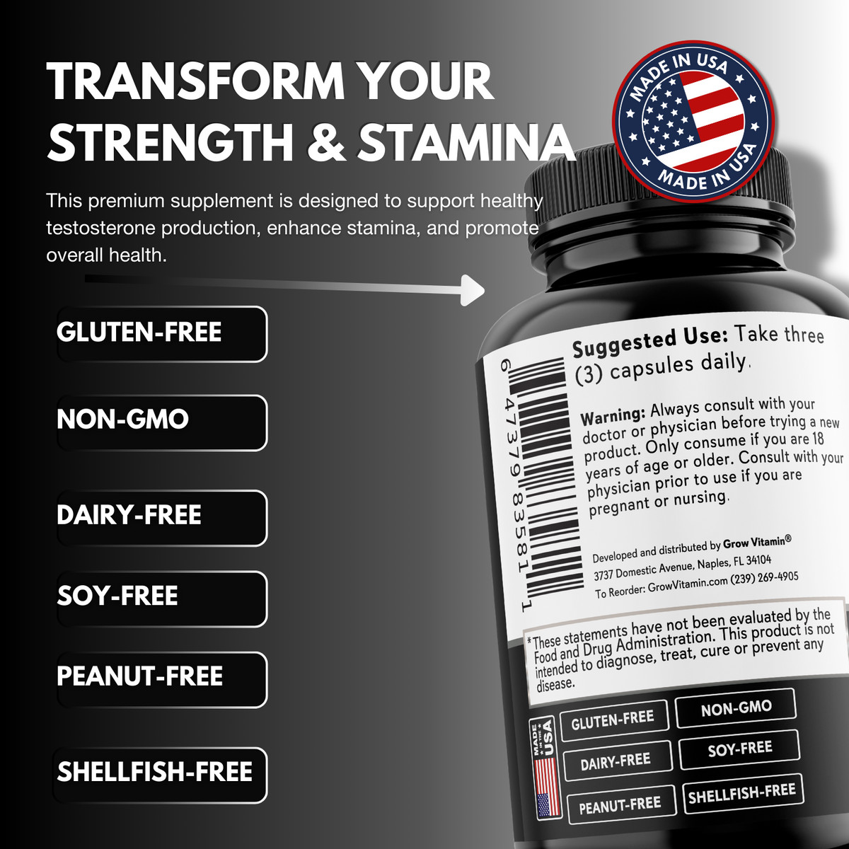 Testo Prime – Strength and Youth Supplement – Ripped Muscle Builder Fast Acting