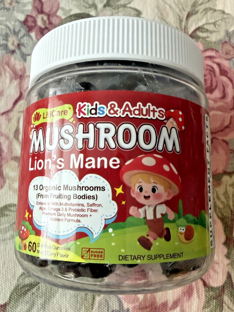 Lions Mane Mushroom Focus Gummies for Kids, Teens & Adults, 24-IN-1 Brain Gummy