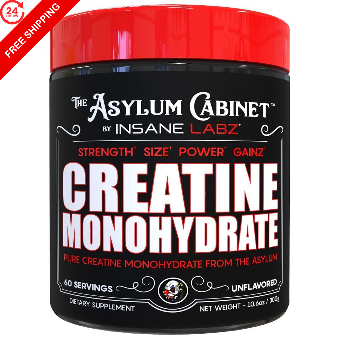 Insane Labz Creatine Monohydrate – Unflavored, 60 Servings (Pack of 1)