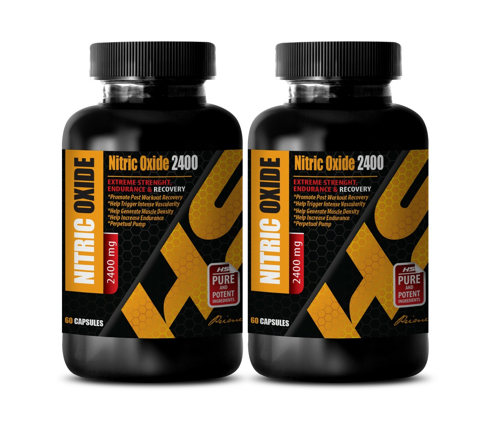 muscle growth supplements – NITRIC OXIDE 2400 – muscle growth pills -2 Bottles