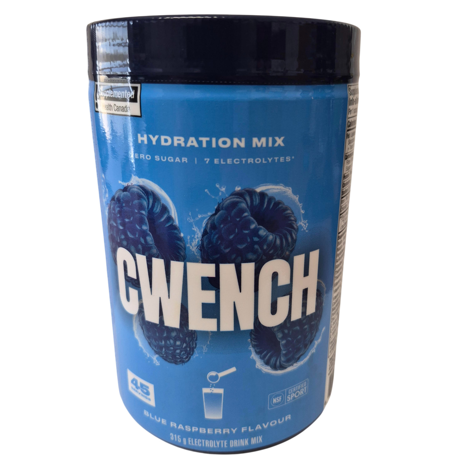 Cwench Hydration Electrolyte Mix Blue Raspberry 315g NSF Certified Sport Powder
