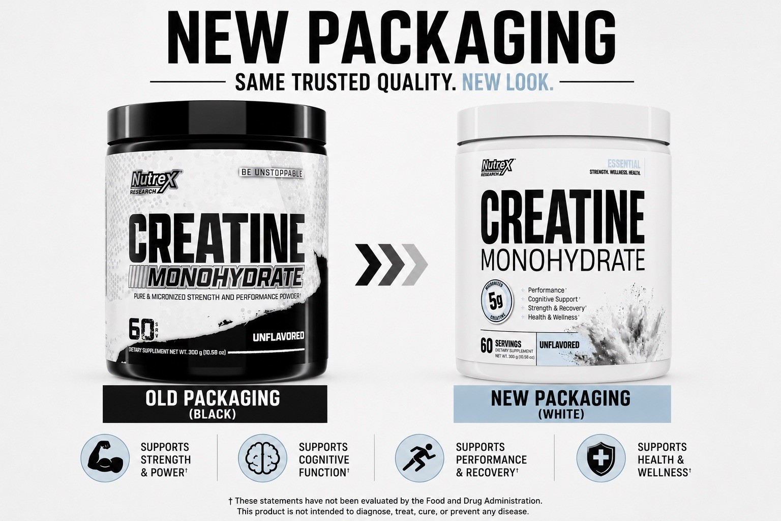 Nutrex CREATINE Monohydrate Powder Micronized Unflavored 60 Servings 10.58 oz