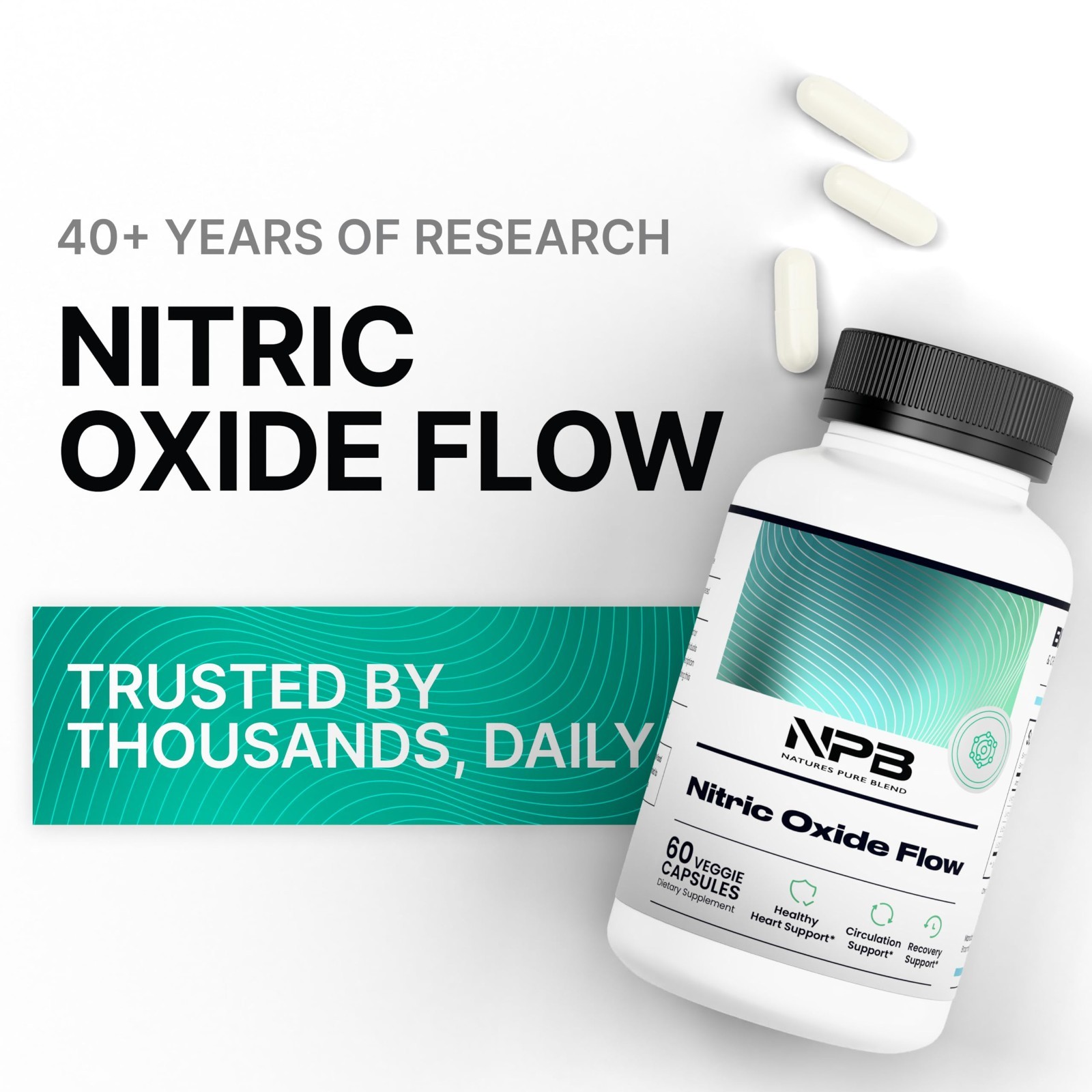 Nitric Oxide Supplements for Men – L-Arginine & L-Citrulline, Heart Support, 150