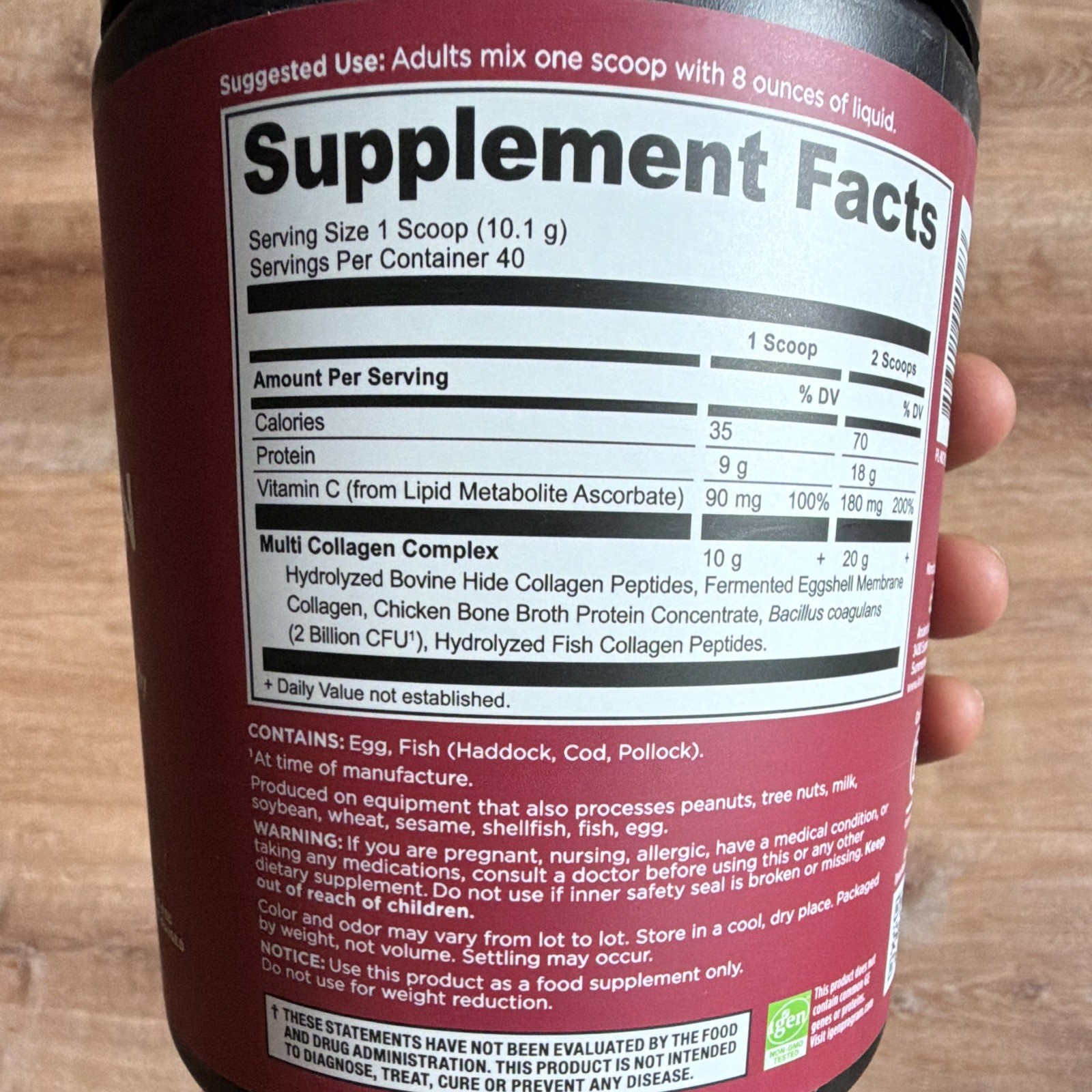 Ancient Nutrition Multi Collagen Protein Powder Unflavored 40 Serving