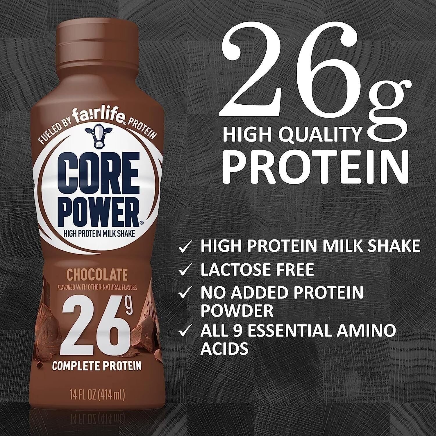 Core Power Protein Shakes 26g |- 2 Chocolate, 2 Vanilla and Strawberry…