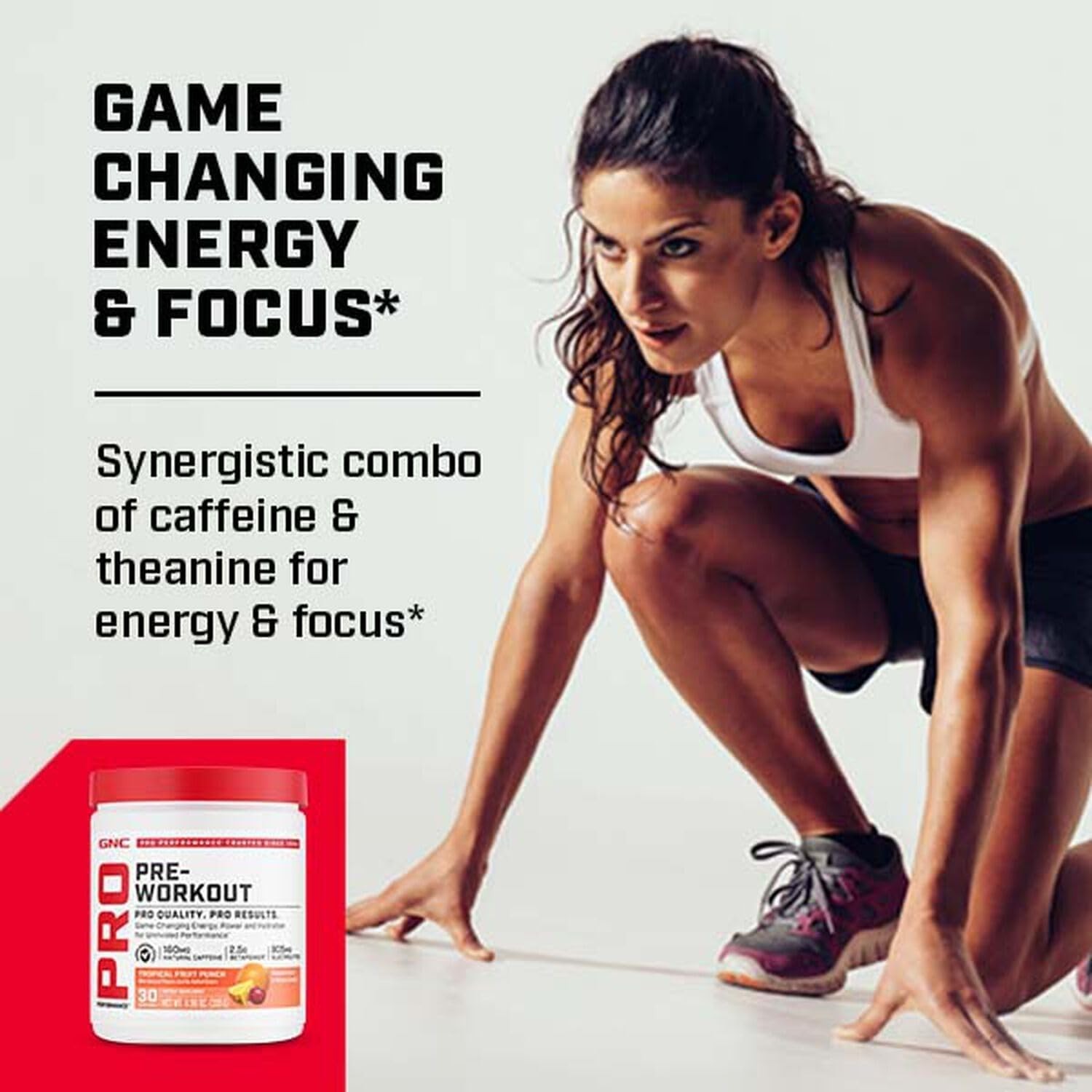 Pre-Workout Supplement Tropical Fruit Punch | 30 Servings | Energy & Focus Boost