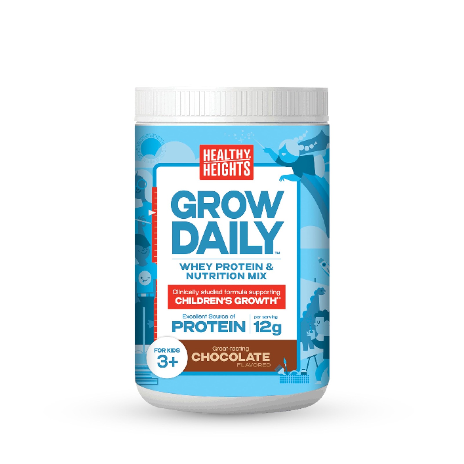 Healthy Heights Grow Daily Kids Protein Drink Mix (Chocolate) – High Protein …