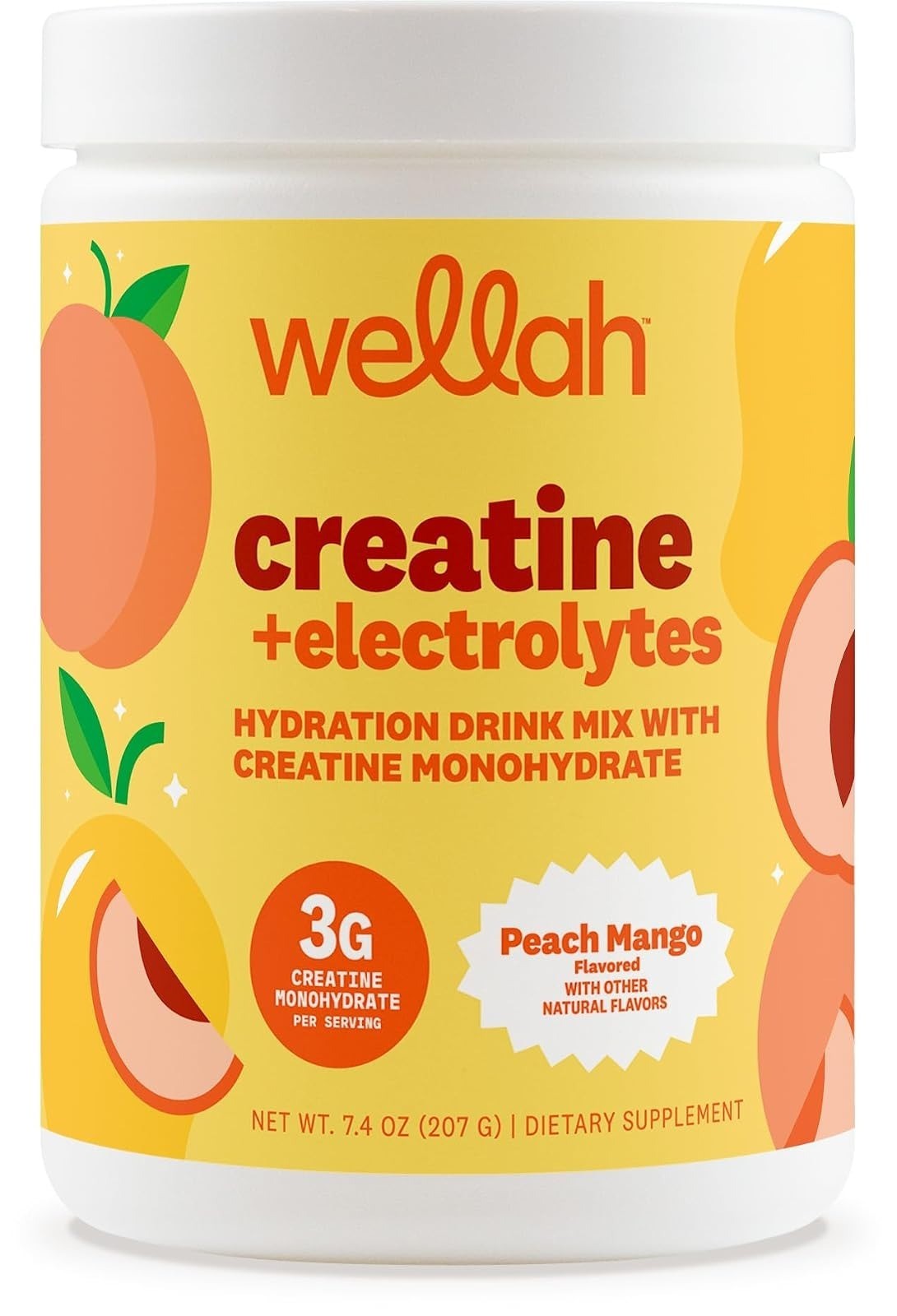 Wellah Creatine + Electrolytes Powder – Strawberry Lemonade – 30 Servings