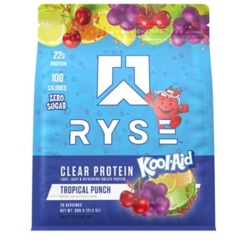 RYSE Clear Protein Kool-Aid Protein Powder – Tropical Punch – Whey – 22g Protein