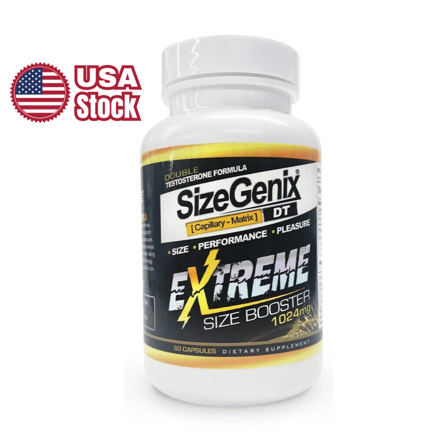 1x SizeGenix Men’s Health Supplement 1 Month Supply Boost Energy US Shipping New