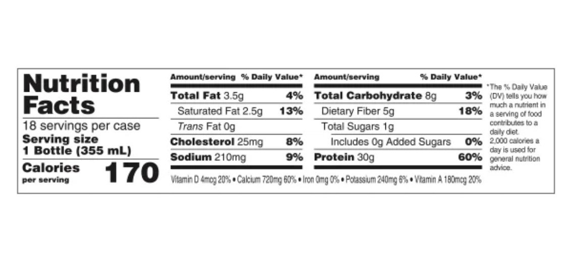 •*.Oikos 30g Protein Shake, Vanilla 🍨 12 fl oz, 18-pack*.•