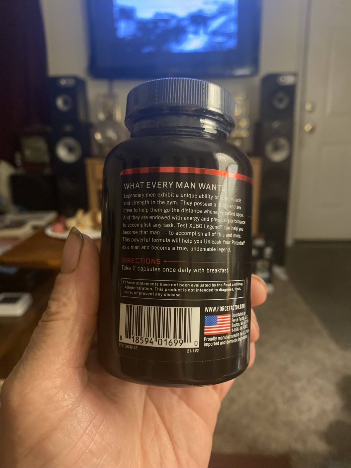 Force Factor Test X180 Legend ~ Test Booster Muscle Builder ~ 120 capsules NEW