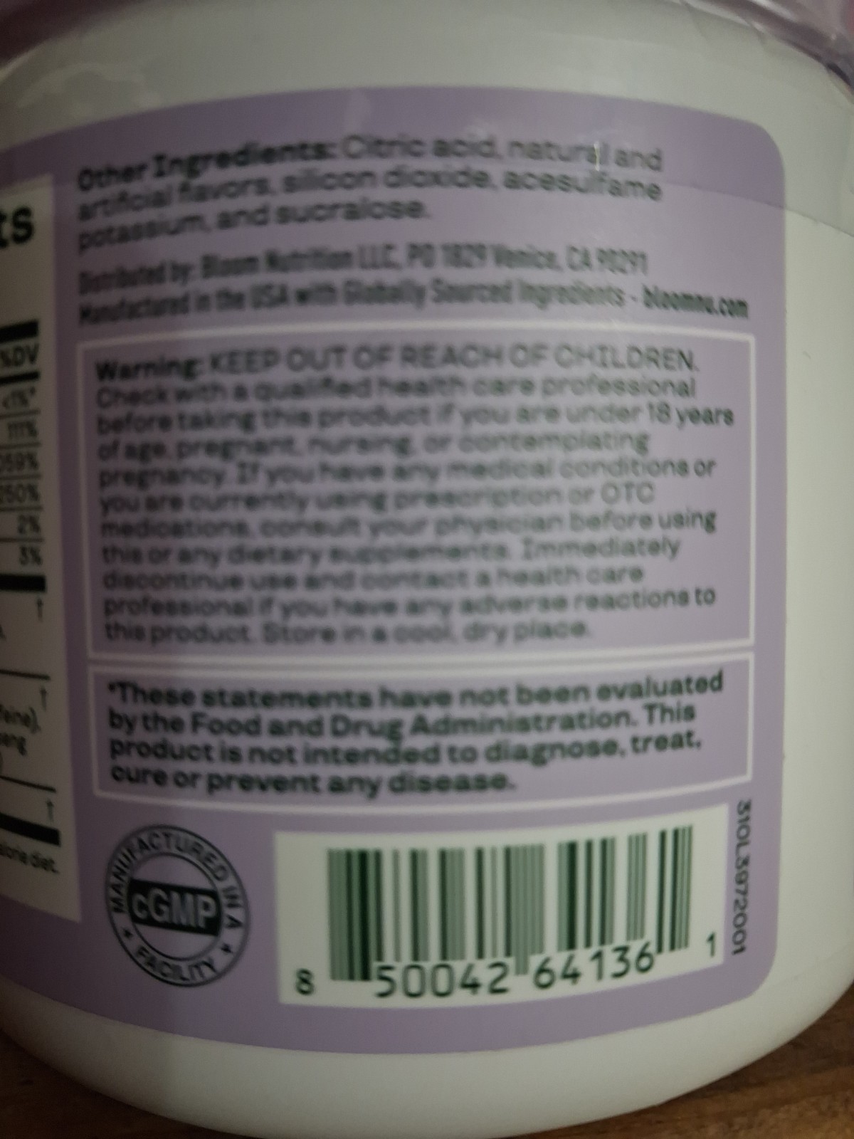 Bloom High Energy pre-workout Raspberry Lemonade 25 Serv 7.3 Oz Exp28 Free Ship
