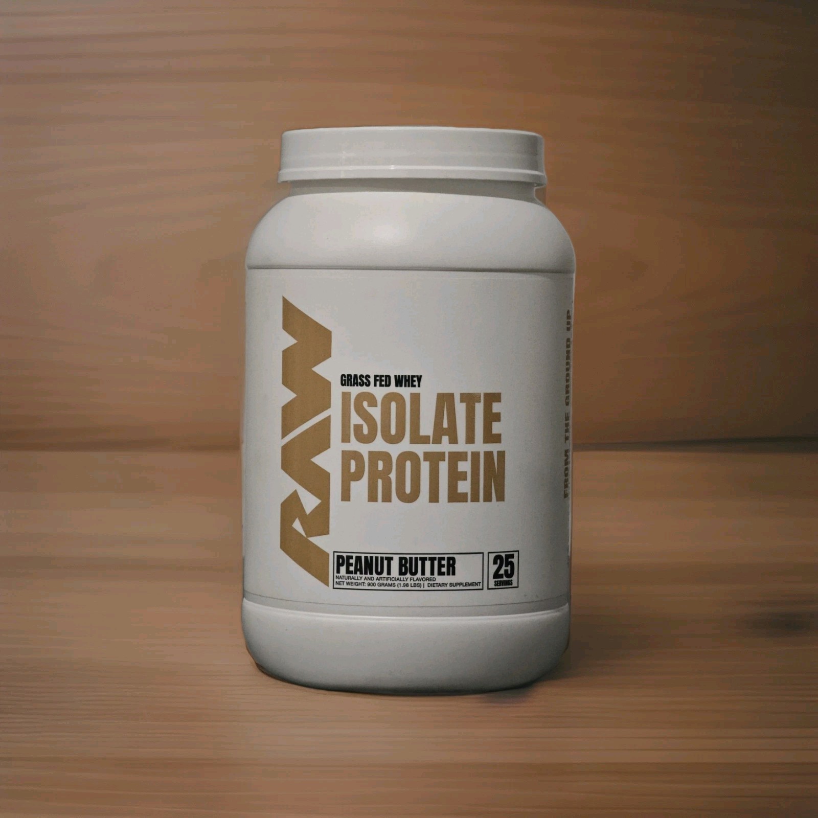 RAW NUTRITION GRASS FED WHEY ISOLATE PROTEIN Lean Muscle Mass 25g Peanut Butter